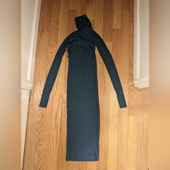 4. ALIX NYC CLARKSON RIBBED CUT OUT MIDI DRESS - Picture 5 of 9